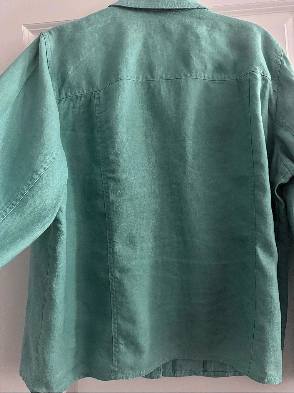 Jones New York Signature Linen Button-Front Jacket - Picture 6 of 7